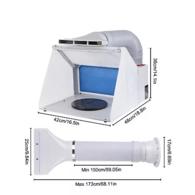HAOSHENG HS E420DCLK Foldable Spray Booth with LED Light & Exhaust System