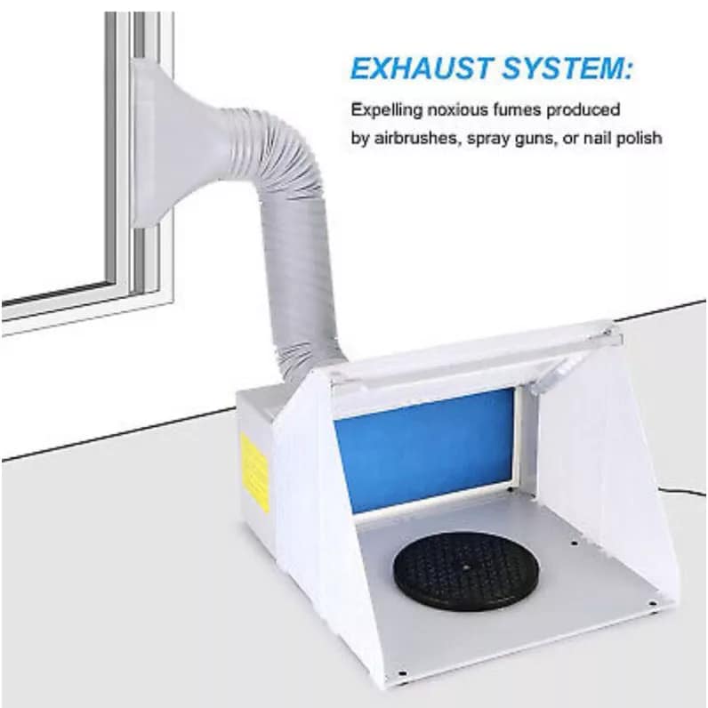 HAOSHENG HS E420DCLK Foldable Spray Booth with LED Light & Exhaust System